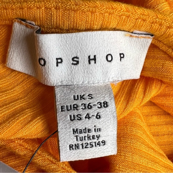 🎯NWT Topshop Ribbed Jumpsuit Orange Size 4-6 - Picture 11 of 14